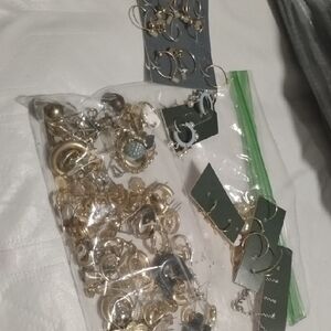 Elegant Gold and Silver Tone Earring Mix Bag